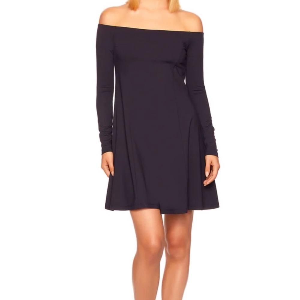 SUSANA MONACO off shoulder long sleeve dress